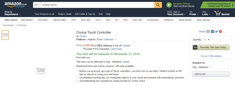 Illustration for article titled Si esperabas que Oculus Rift fuera más barato que HTC Vive, Amazon tiene malas noticias para ti